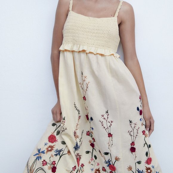 Zara Dresses & Skirts - ZARA LIMITED EDITION COMBINATION EMBROIDERED DRESS